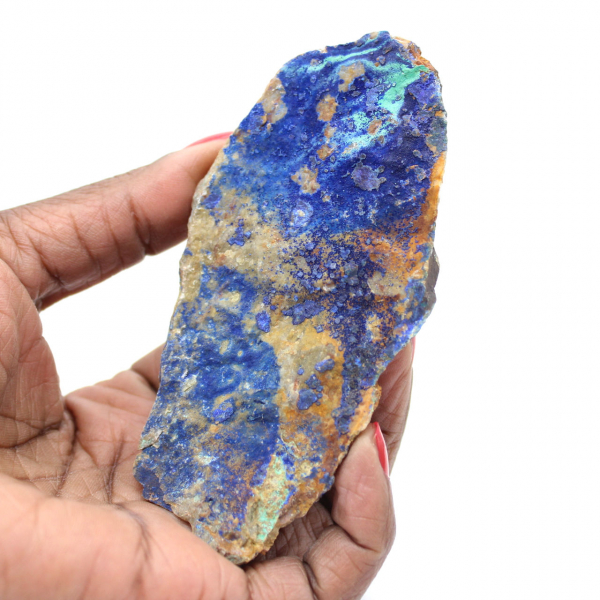 Malachiet-Azuriet op ganggesteente Marokko