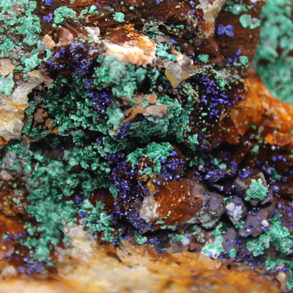 Azuriet-malachiet duo op matrix