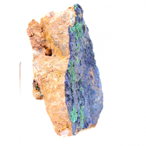 Gemengd exemplaar van azuriet en malachiet.