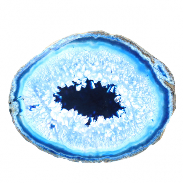 Natuurlijk gesneden blauwe agaat uit Brazilië