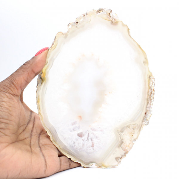 Plakje gestreepte chalcedoon