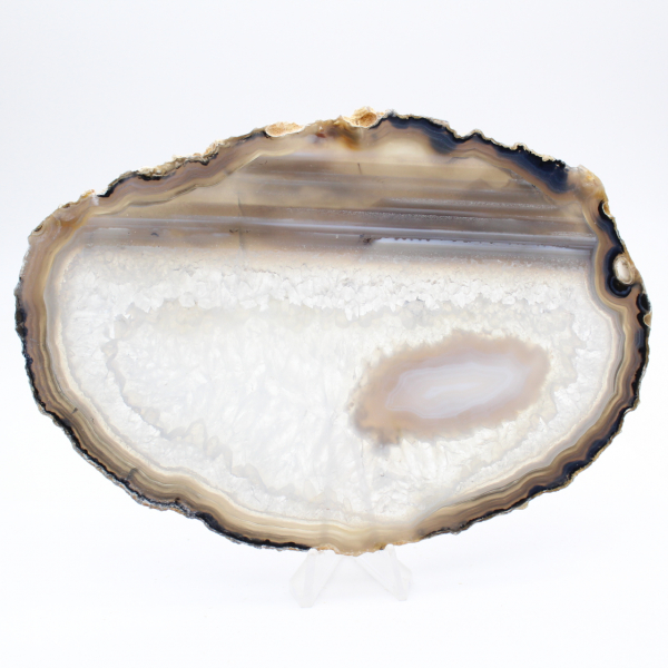 Gepolijste, doorschijnende agaatplaat