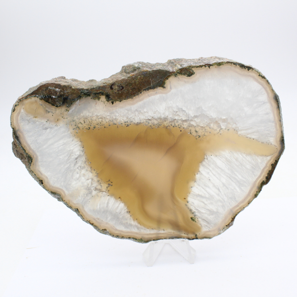 Plakje agaat met dichte banden