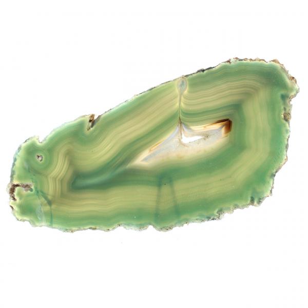 Plakje groene agaat uit Brazilië – Geverfde natuursteen