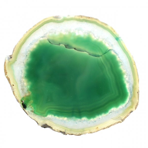 Groene agaatschijf – Mineral Collection Brazilië 210 g