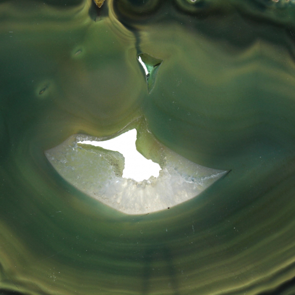 Natuurlijke groene agaatschijf – Decoratief stuk 250 g