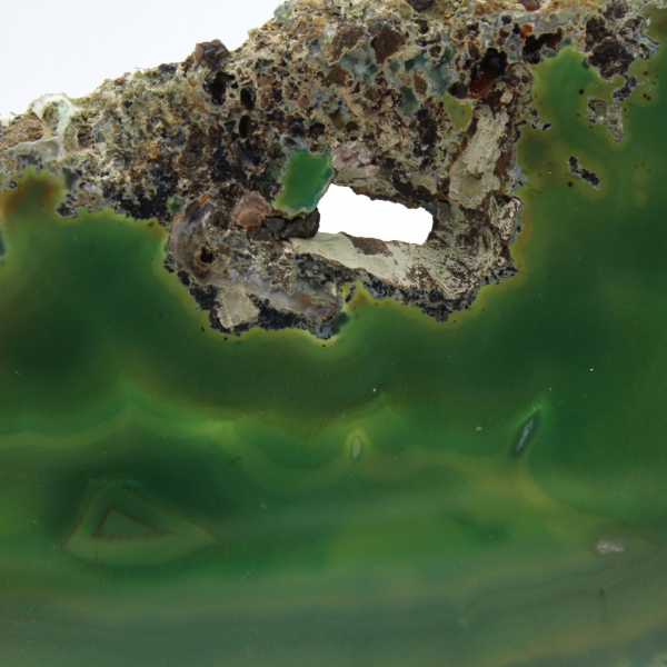 Groene agaatschijf – Natuursteen 225 g, Brazilië