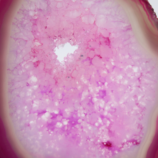 Gepolijste roze getinte Braziliaanse agaat