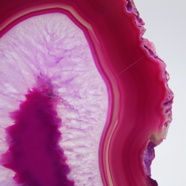 Natuurlijke roze geverfde agaatplak