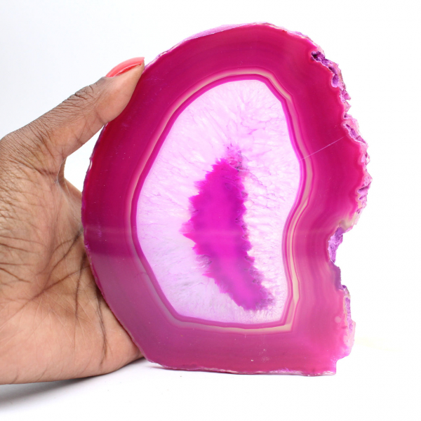 Natuurlijke roze geverfde agaatplak