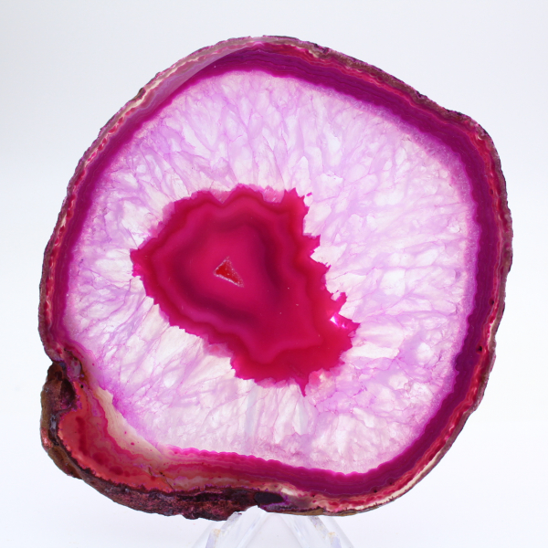 Decoratief schijfje roze getinte agaat