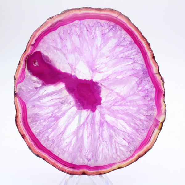 Natuurlijke roze getinte agaatplak