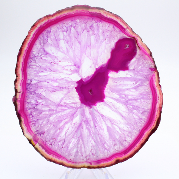 Natuurlijke roze getinte agaatplak