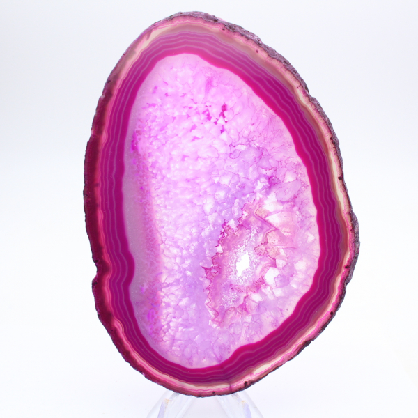 Decoratief schijfje roze geverfde agaat