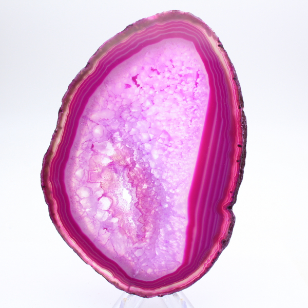 Decoratief schijfje roze geverfde agaat
