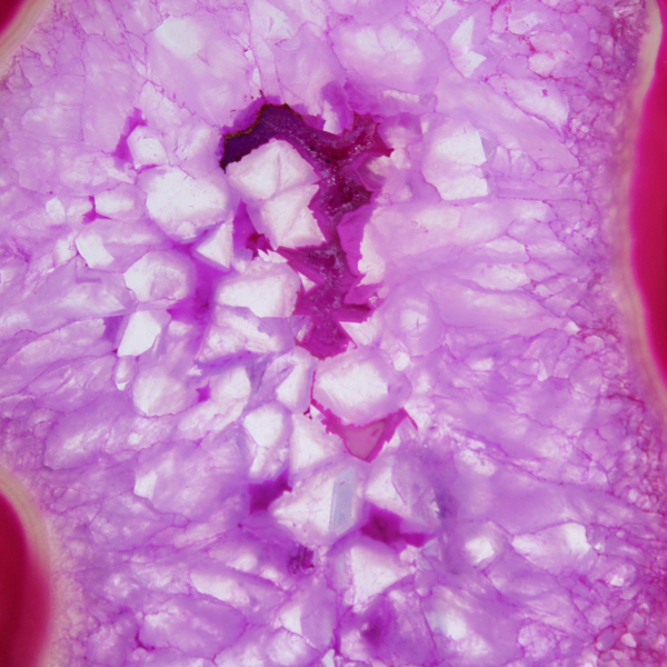 gepolijst agaatplakje, roze getint