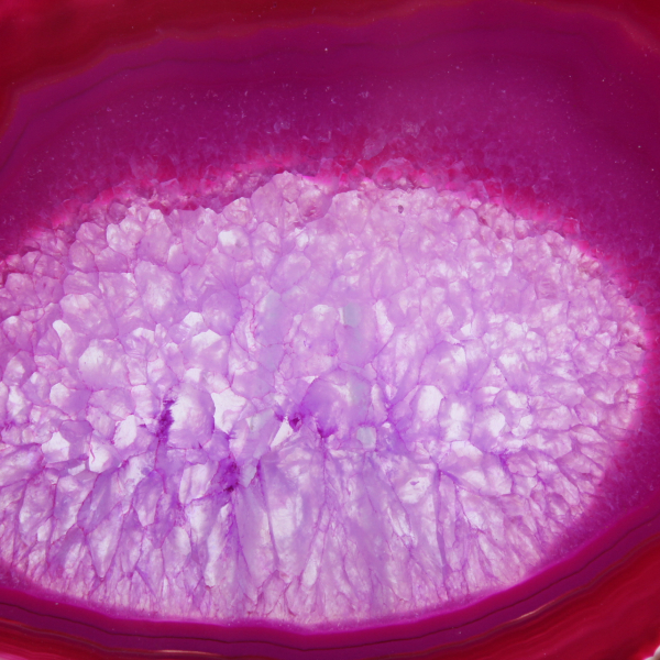 Decoratief schijfje roze geverfde agaat