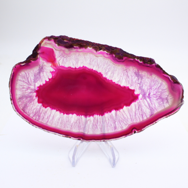 Dun plakje roze getinte agaat