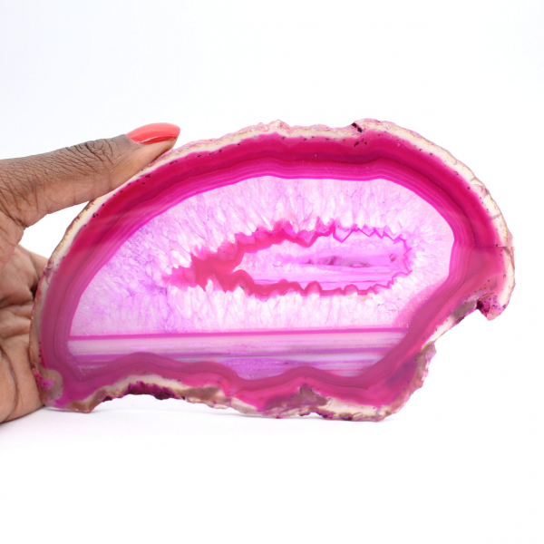 decoratieve roze getinte gepolijste agaat