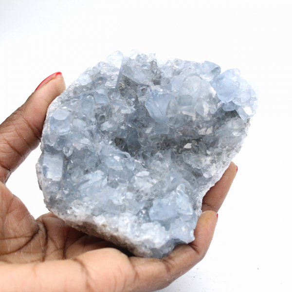 Celestien uit Madagaskar - Gekristalliseerde druse