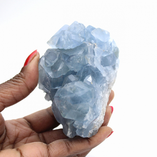 Malagassische celestijn: blauwe kristaldruse