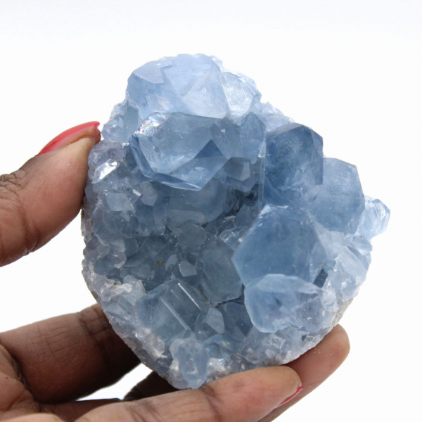 Klein blokje gekristalliseerde celestien uit Madagaskar