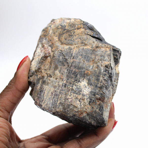 Ruwe zwarte toermalijn exemplaar - Herkomst: Madagaskar