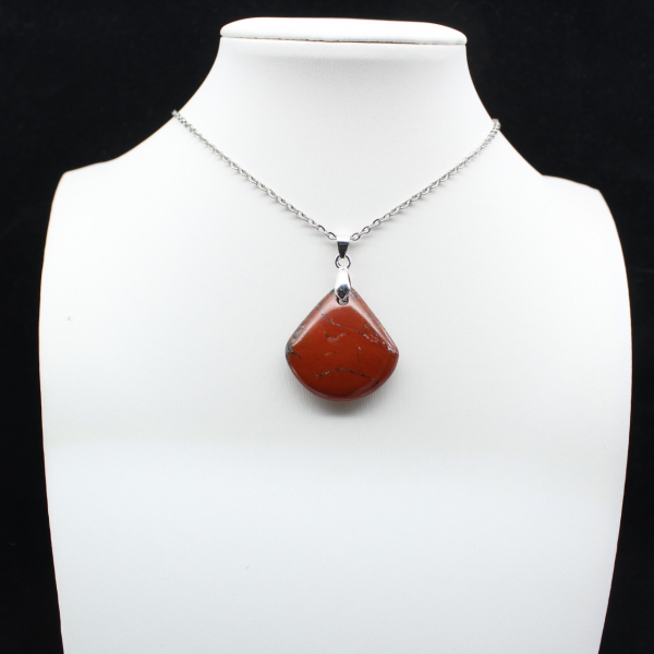 Rode jaspis vierkante hanger