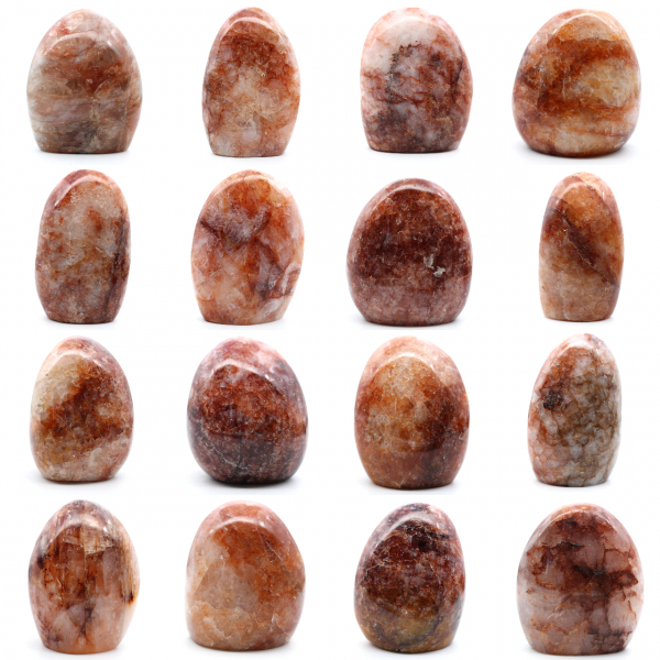 Gepolijste rots in rode kwarts