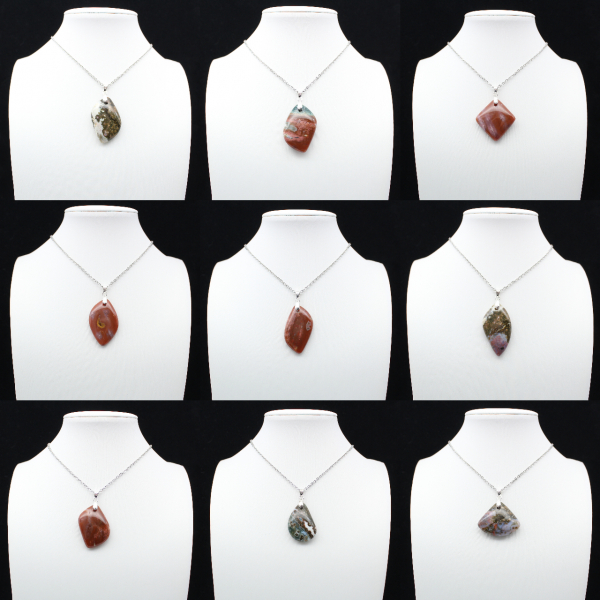 Orbicular Jasper Rhombus hanger