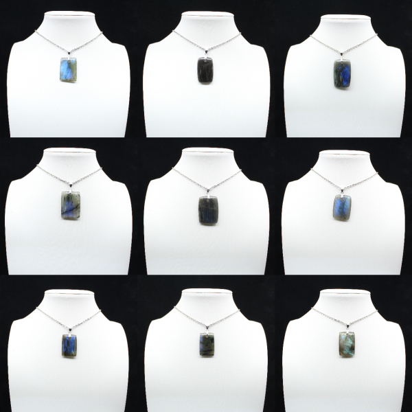 Labradoriet rechthoekige hanger