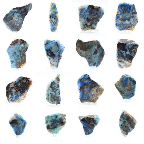 Azuriet malachiet plak voor mineralenverzameling