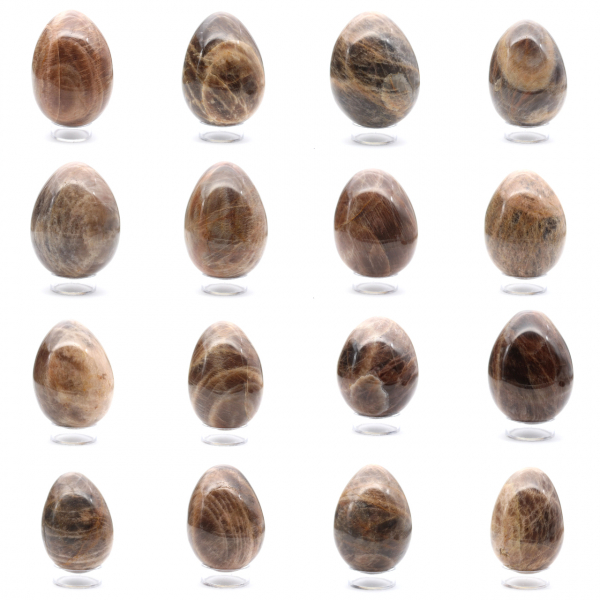 Zwarte maansteen - Microklien ei 455 g