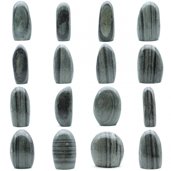 Natuurlijke gestreepte groene jaspissteen