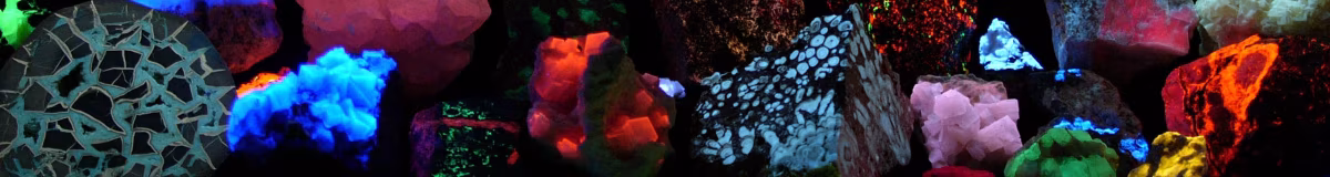 Fluorescerende mineralen: wanneer stenen in het donker oplichten Fluorescent minerals hg