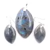 Hanger en oorbellen in labradoriet en 925 zilver - 0