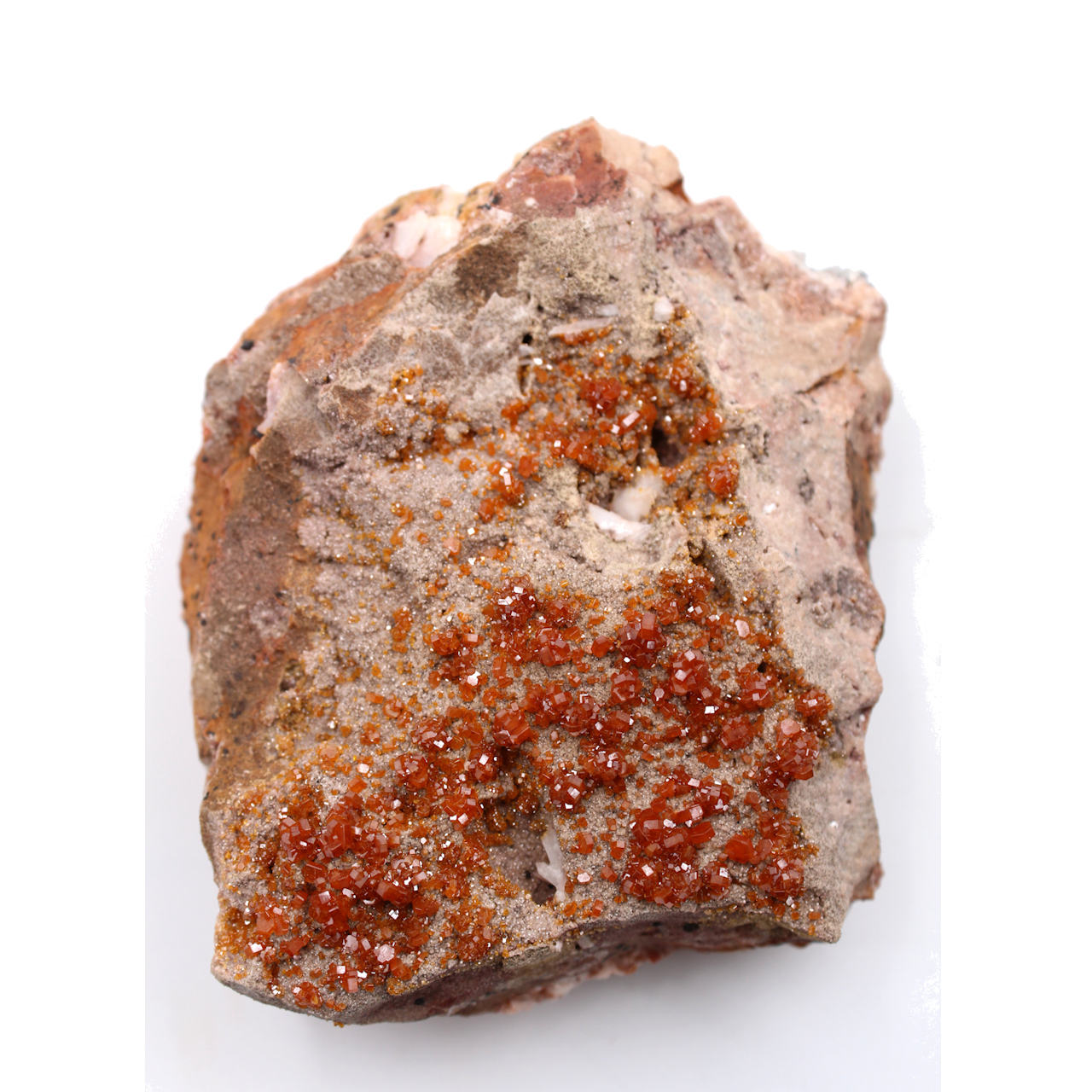 Vanadinite kristallen op gangue