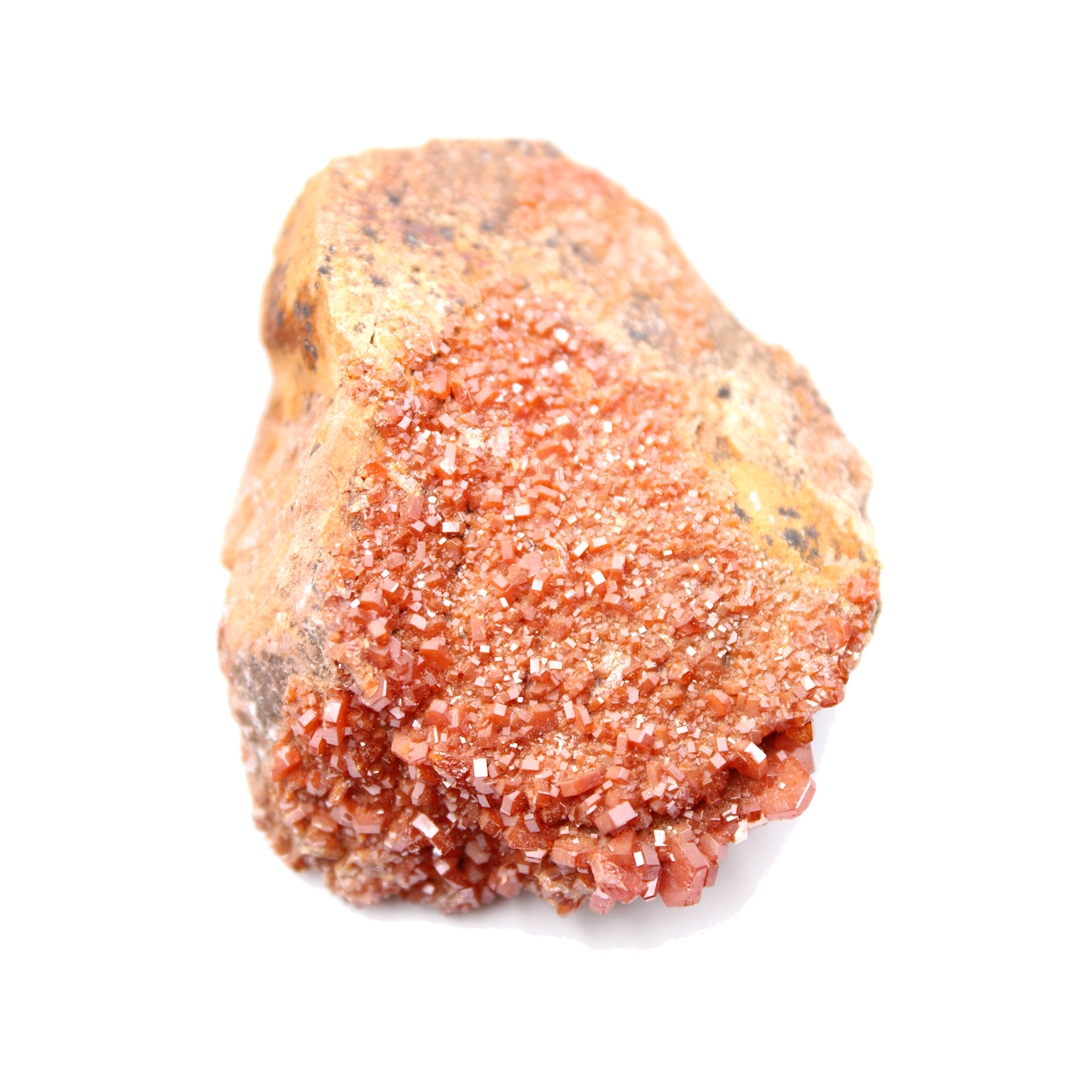 Vanadinite kristallen op gangue