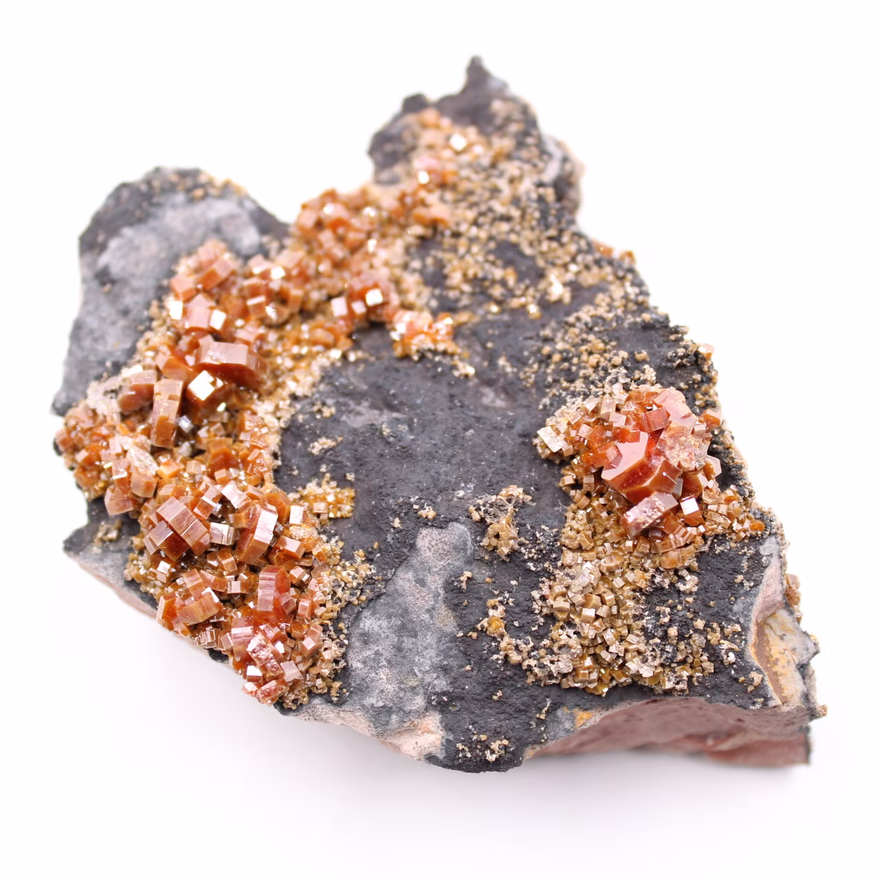 Vanadinite kristallen op gangue