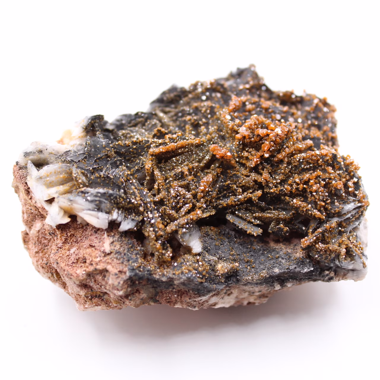 Vanadinite kristallen op gangue