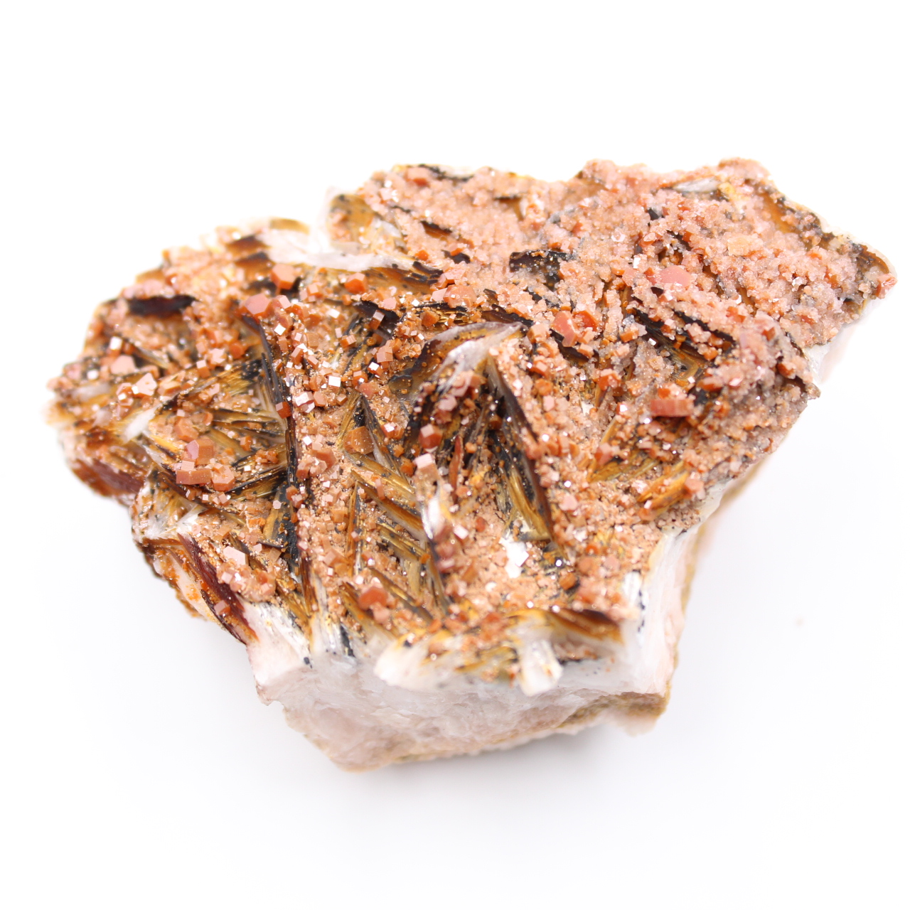Vanadinite kristallen op gangue