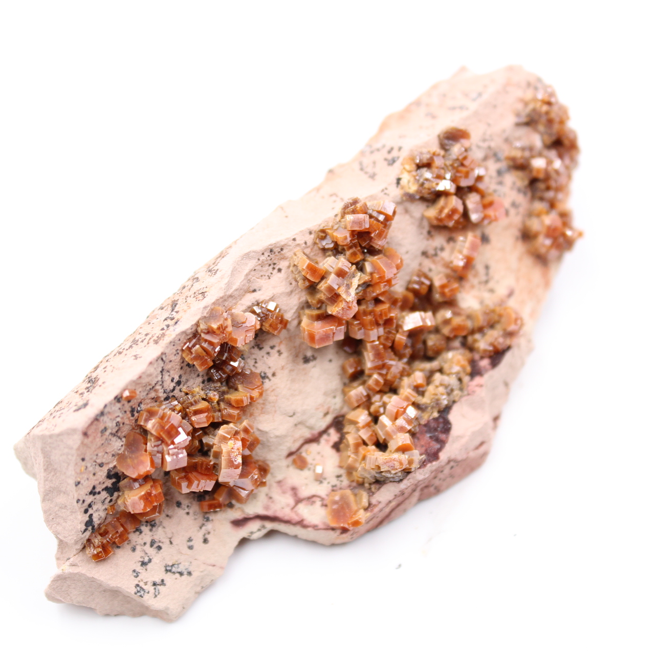 Vanadinite kristallen op gangue