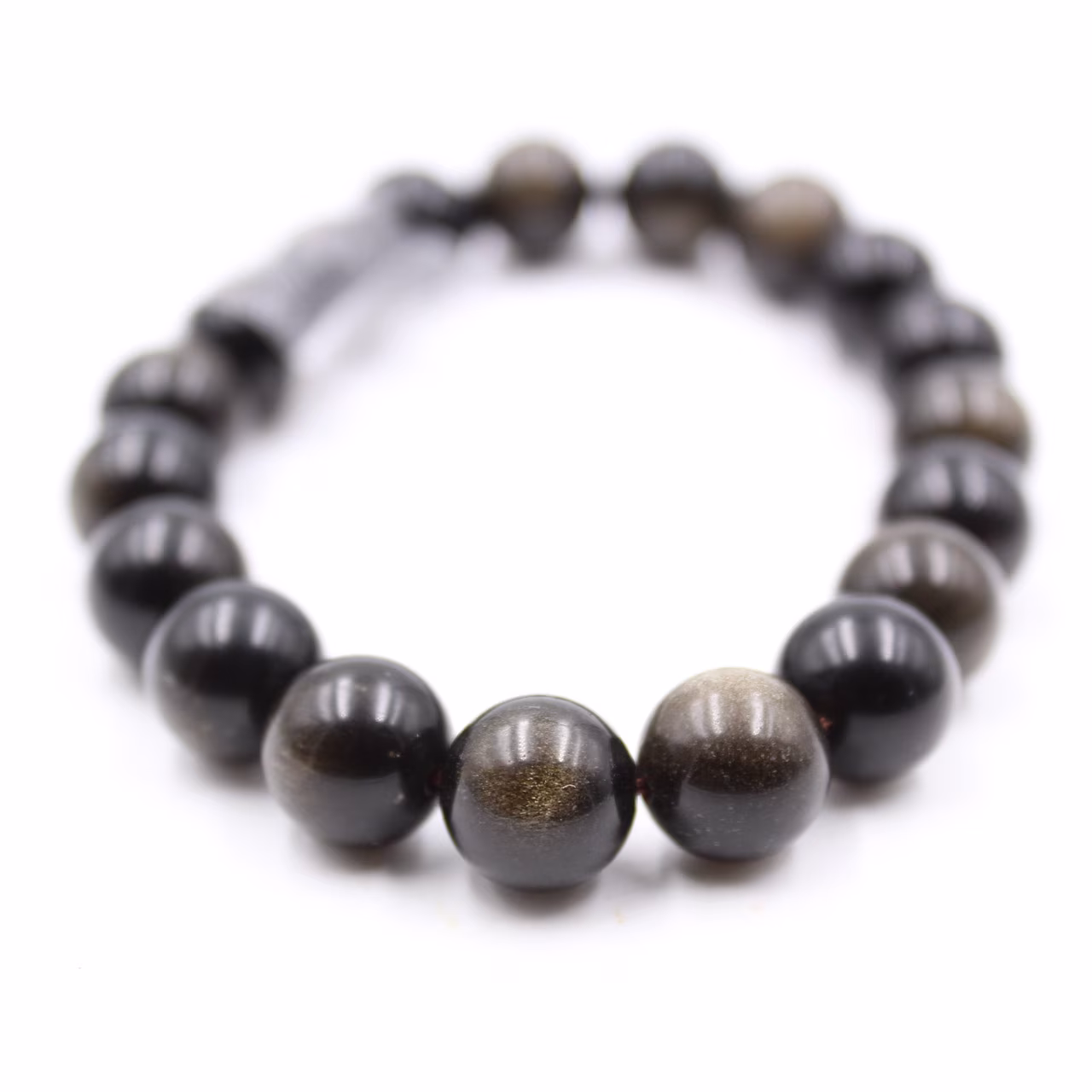 Obsidiaan armband 10 mm