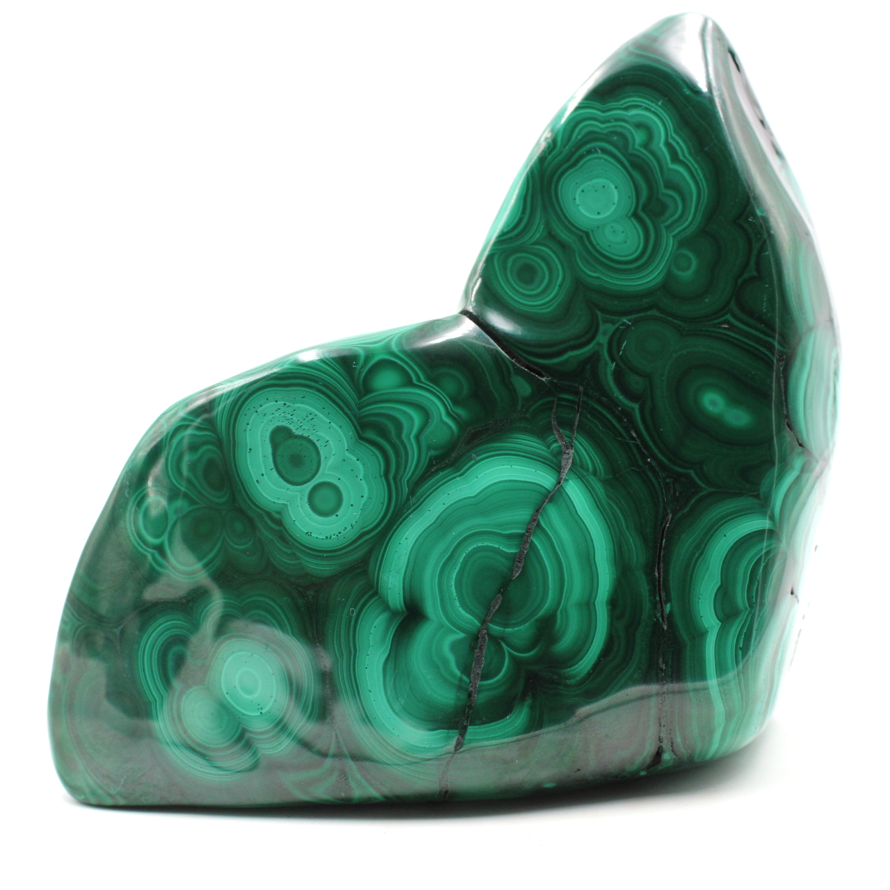 Malachiet steen sier abstracte vorm