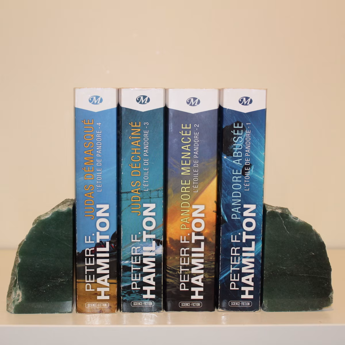 Aventurijn boekensteun 2 stuks