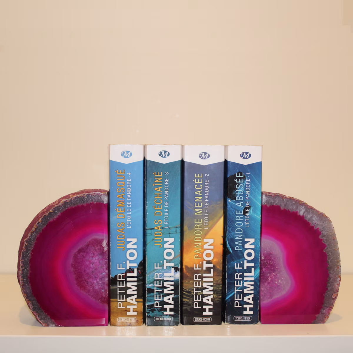 Agaat boekensteunen 2 stuks