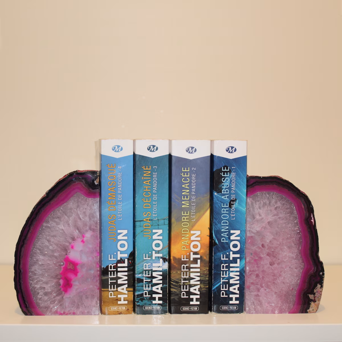 Agaat boekensteunen 2 stuks