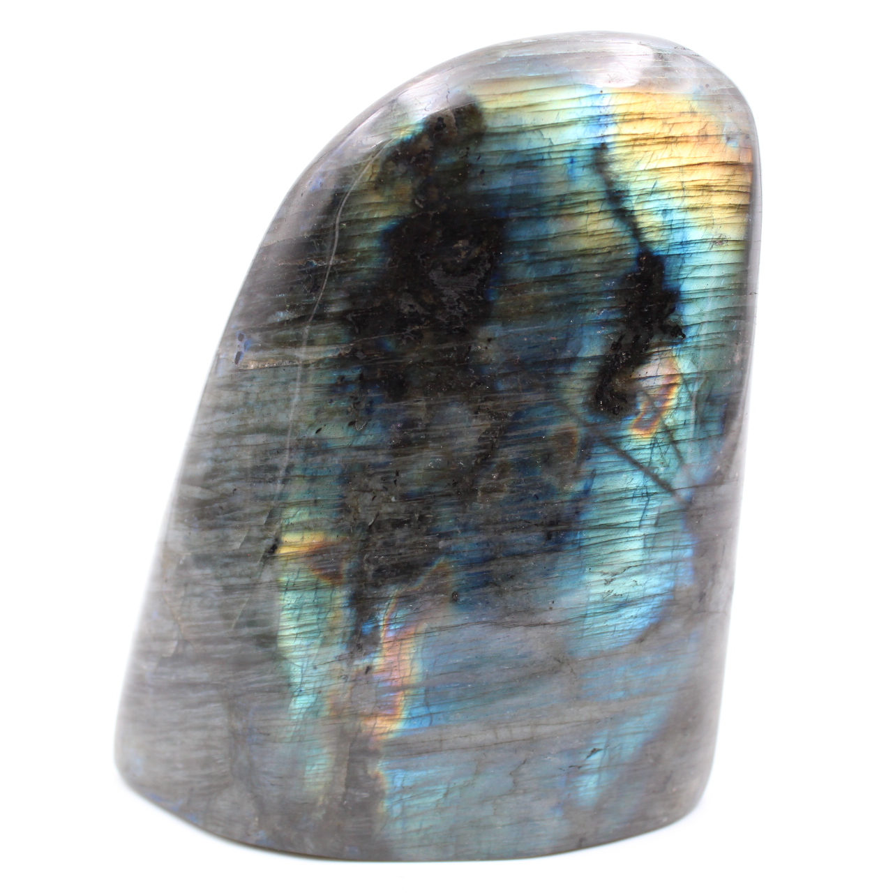 Labradoriet freeform siergeel blauw