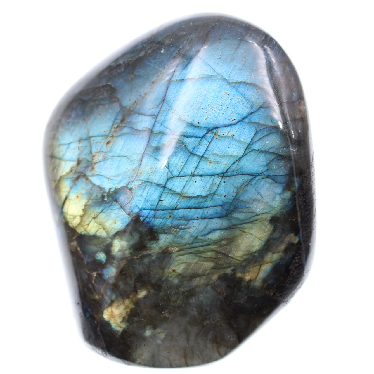 Labradoriet decoratiesteen, blauwe reflecties