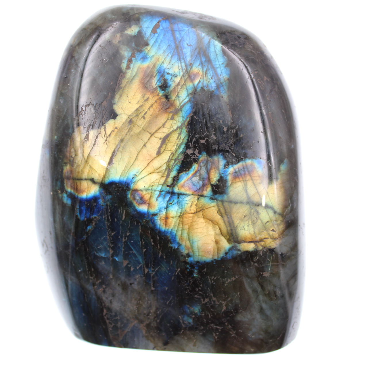 Labradoriet met gele reflecties, decoratieve steen